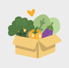 Box of vegetables | Illustration